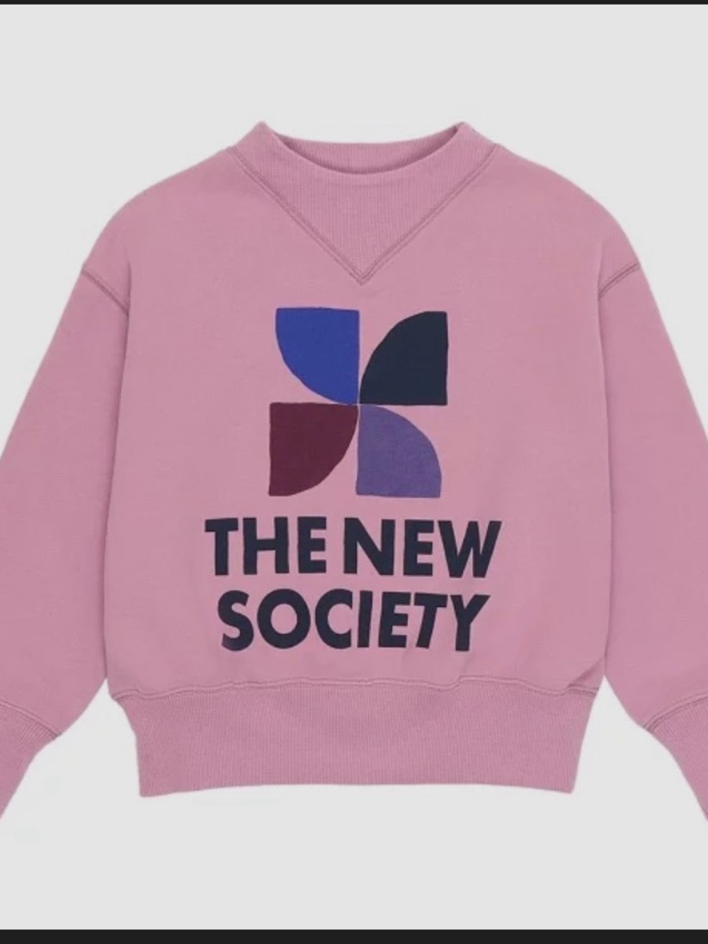 NWOT The New Society Pink Logo Crewneck Sweatshirt